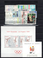 Monaco - Année Complète 1984 N** MNH Luxe - YV 1404 à 1455 , 52 Timbres , Cote 116 Euros - Annate Complete