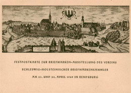 73898143 Rendsburg Mittelalterliches Staedtebild Festpostkarte Zur Briefmarkenau - Rendsburg