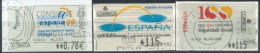SPAIN - 2000/2006 - INT. PHILATELIC EXH. EXPO 2000 & SEGURIDAD SOCIAL STAMPS LABELS SET OF 3 OF DIFFERENT VALUES, USED . - Usati