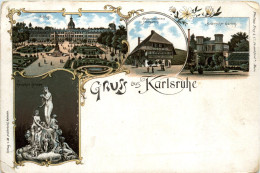 Gruss Aus Karlsruhe - Litho - Karlsruhe