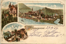 Gruss Aus Neckargmünd - Litho - Neckargemuend