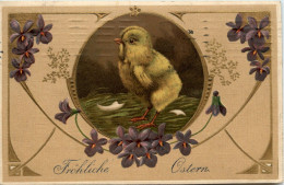 Easter Greetings - Chicken - Prägekarte - Pasqua