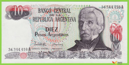 Voyo ARGENTINA 10 Pesos Argentinos ND/1983 P313a(1) B366a 36A UNC - Argentina