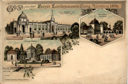 Nürnberg - Gruss Von Der Bayr. Landesausstellung 1896 - Litho - Nuernberg