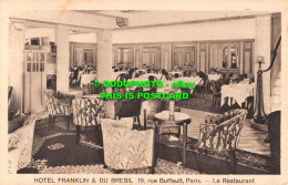 R492793 Hotel Franklin And Du Bresil 19. Rue Buffault. Paris. Le Restaurant. Sch - World