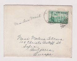 USA United States 1950 AIRMAIL Cover W/Topic Stamp 15c New York City Skyline, Sent STEPNEY CONNECTICUT To Bulgaria /947 - Lettres & Documents