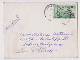 USA United States 1950 AIRMAIL Cover W/Topic Stamp 15c New York City Skyline, Sent STEPNEY CONNECTICUT To Bulgaria /945 - Covers & Documents