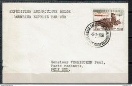 België 1957 - 1030 - Op Brief Belgische Zuidpoolbasis - Briefe U. Dokumente