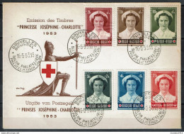 België 1953 - N° 912-917 - Joséphine Charlotte - Croix Rouge - Cartas & Documentos