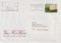 Drucksache  "Vins Hess Weine, Liebefeld"       1984 - Storia Postale