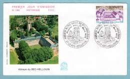 FDC France 1978 - Abbaye Notre-Dame Du Bec-Hellouin - YT 1999 - 27 Bec-Hellouin - 1970-1979
