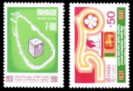 (0088) Sri Lanka  Suffrage / Wahlrecht ** / Mnh  Michel 559-560 - Sri Lanka (Ceylon) (1948-...)