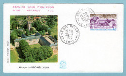 FDC France 1978 - Abbaye Notre-Dame Du Bec-Hellouin - YT 1999 - 27 Bec-Hellouin (Cachet à Date) - 1970-1979