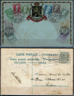 CPA Timbres Imprimés Souvenir De Belgique - Altri & Non Classificati