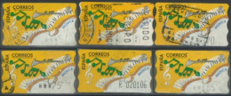 SPAIN - 1993 - MUSICA STAMPS LABELS SET OF 6 OF DIFFERENT VALUES, USED . - Oblitérés