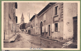 CPA  - AIN - LE MAS RILLIER - UNE RUE ET L'ÉGLISE - Non Classés