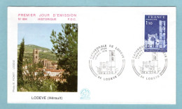 FDC France 1976 - Cathédrale De Lodève - YT 1902 - 34 Lodève - 1970-1979