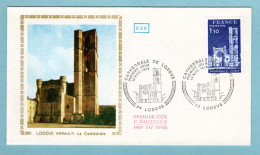 FDC France 1976 - Cathédrale De Lodève - YT 1902 - 34 Lodève - 1970-1979