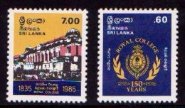 (0173) Sri Lanka  1985 / Culture / Education / Royal College  ** / Mnh  Michel 690-691 - Sri Lanka (Ceylon) (1948-...)