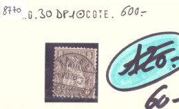 No 30 DP1  OBLITERE ( DOUBLE MOLETAGE )  COTE: 600.- - Errors & Oddities