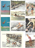 CX65 - IMAGES ET VIGNETTES DIVERSES - NATATION - SWIMING TRADE CARDS - Natation