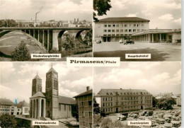 73896699 Pirmasens Hindenburgbruecke Hauptbahnhof Pirminiuskirche Exerzierplatz  - Pirmasens