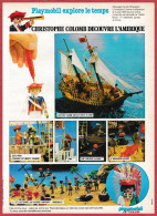 Playmobil Color. Christophe Colomb Découvre L'Amérique. Playmobil Explore Le Temps. 1980. - Publicités