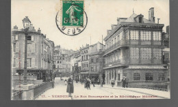 VERDUN    LA RUE BEAUREPAIRE ET LA BIBLIOTHEQUE MILITAIRE - Verdun