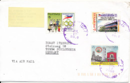 Philippines Cover Sent Air Mail To Germany 12-7-2000 Topic Stamps - Philippines