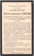 Bidprentje Fexhe - Defize Marie Jeannette (1853-1921) - Images Religieuses