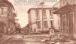 GUADELOUPE - Pointe-à-Pitre - Dégâts Du Cyclone Du 12 Sept. 1928 - Maison Saingolet, Angles Rue De Nozières Et Barbès - Pointe A Pitre