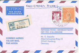 Sri Lanka Registered Air Mail Cover Sent To Germany 14-6-2000 - Sri Lanka (Ceilán) (1948-...)