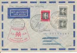 Germany DDR Air Mail Cover Sonderflug Leipziger Frühjahrsmesse 1961 - Brieven En Documenten