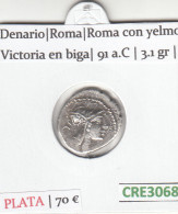 CRE3068 MONEDA ROMANA DENARIO VER DESCRIPCION EN FOTO - République (-280 à -27)