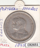 CR2651BIS MONEDA PORTUGAL 1000 REIS 1898 PLATA MBC - Other - Europe