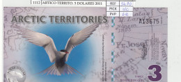 BILLETE TERR. ARTICO 3 DOLARES 2011 POLIMERO ARC-05 SIN CIRCULAR - Altri – Oceania