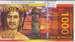 BILLETE ISLAS DE PASCUA 1000 RONGO 2011 POLIMERO EI-02 SIN CIRCULAR - Autres - Amérique