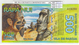 BILLETE ISLAS DE PASCUA 500 RONGO 2011 POLIMERO EI-01a SIN CIRCULAR - Other - America