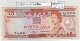 BILLETE FIJI 5 DOLARES 1986 P-83a SIN CIRCULAR - Andere - Oceanië