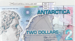 BILLETE ANTARTIDA 2 DOLARES 2007 POLIMERO ANT-016 SIN CIRCULAR - Autres - Océanie