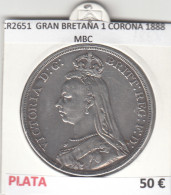 CR2651 MONEDA GRAN BRETAÑA 1 CORONA 1888 MBC - Otros – Europa