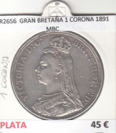 CR2656 MONEDA GRAN BRETAÑA 1 CORONA 1891 MBC - Sonstige – Europa