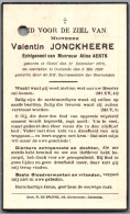 Bidprentje Gistel - Jonckheere Valentin (1878-1938) - Devotion Images