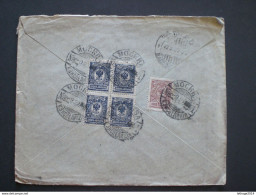 RUSSIA RUSSIE РОССИЯ STAMPS COVER 1922 RUSSIA TO ITALY OVER STAMPS FULL RRR RIF.TAGG. (31) - Briefe U. Dokumente