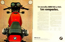 Publicité Papier MOTO BMW R45 R65  Octobre 1978 PM 1532 - 2 Pages - Publicités