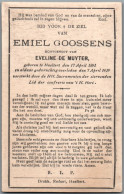 Bidprentje Haaltert - Goossens Emiel (1891-1929) - Images Religieuses