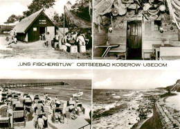 73896204 Koserow Ostseebad Usedom Uns Fischerstuw Strand Streckelbergmauer Koser - Autres & Non Classés