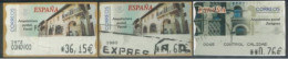 SPAIN - 2003 - POSTAL ARCHITECTURE FERROL & ZARAGOZA STAMPS LABELS SET OF 3 OF DIFFERENT VALUES, USED . - Oblitérés