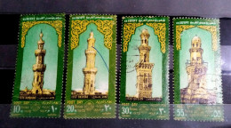 Egypt 1973 , Complete SET Of The Post Day , Old Mosques Minarets , Sc 912-15 . - Usati