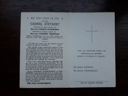 Camiel Steyaert ° Moerkerke 1876 + Moerkerke 1962 (Fam: Cromheecke - Vermeulen) - Overlijden
